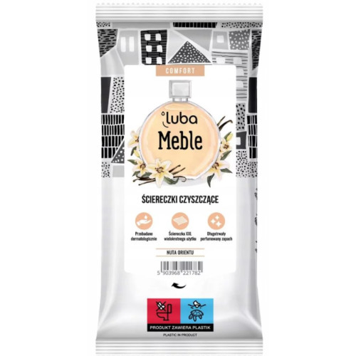 Luba Comfort салфетки для чистки мебели ваниль, 32 шт
